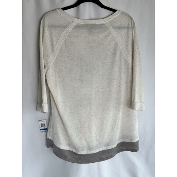 NWT Beautiful Style & Co. Women’s Floral Top Tan/Gray XL - Picture 7 of 8